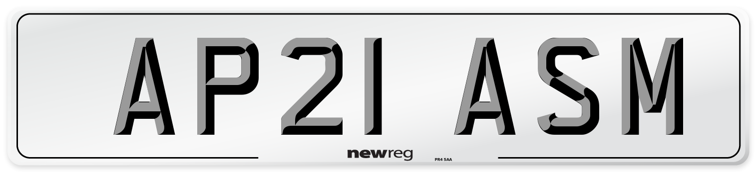 AP21 ASM Number Plate from New Reg